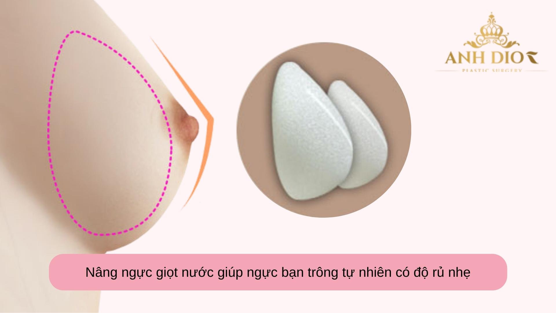 nâng ngực giọt nước